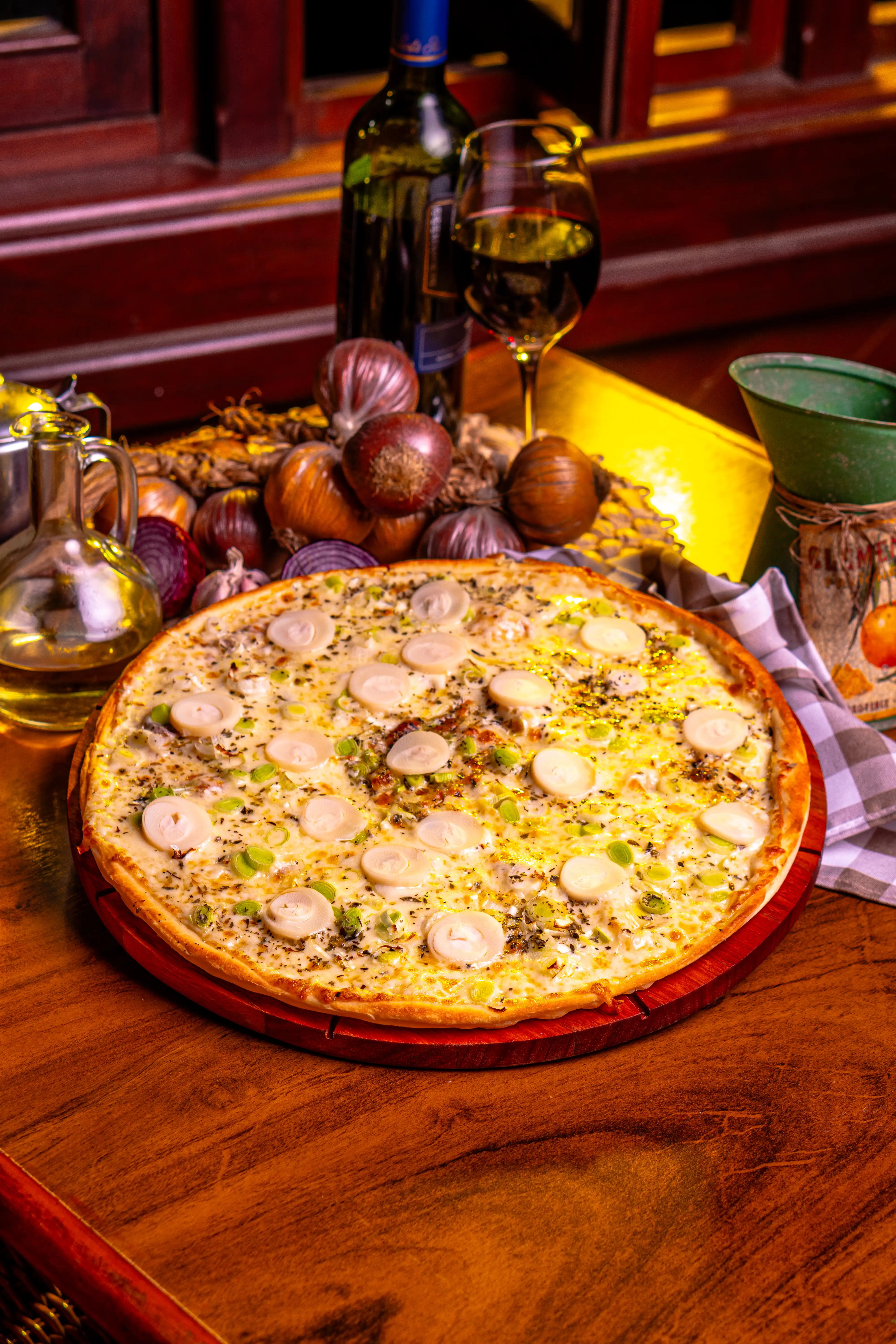 Pizza Alho Poró com Palmito